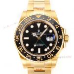 Super Clone Clean Factory Rolex GMT Master II 40mm Watch Yellow Gold Swiss 3186